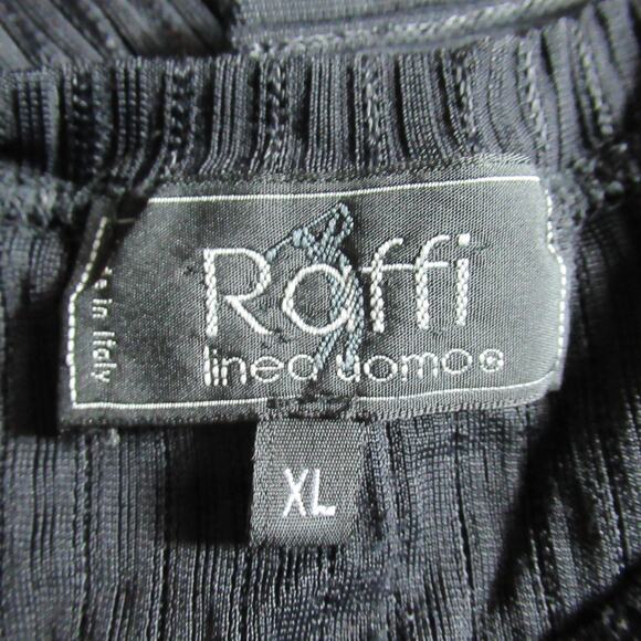 Vintage Raffi Linea Uomo Shirt Mens XL Black Ribbed Knit Short Sleeve 90s Italy - Picture 5 of 7